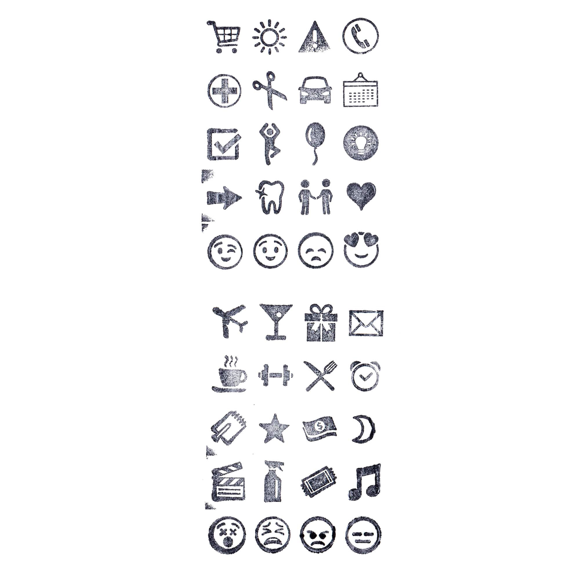 Icon & Emoji Wood Stamp Set by Recollections™